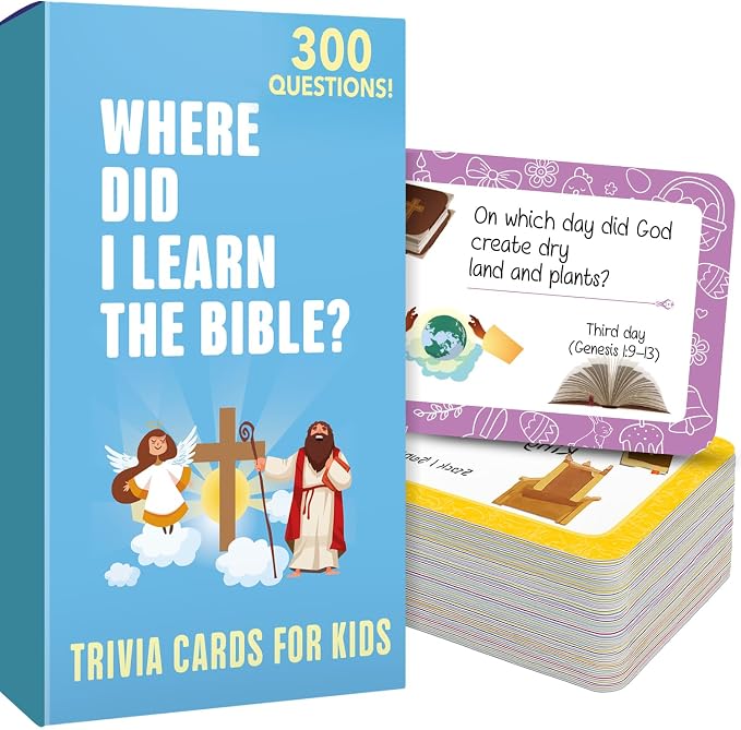 Quokka Trivia Game for Families - Fun Educational Trivia Cards | Bible Game with 300 Engaging Card Questions - Christian Kids Games for Sunday School and Homeschool to Learn About Scripture