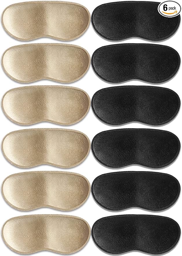 Dr. Foot’s Heel Grips for Men and Women, Self-Adhesive Heel Cushion Inserts Prevent Heel Slipping, Rubbing, Blisters, Foot Pain, and Improve Shoe Fit (Multicolor - 6 Pairs)