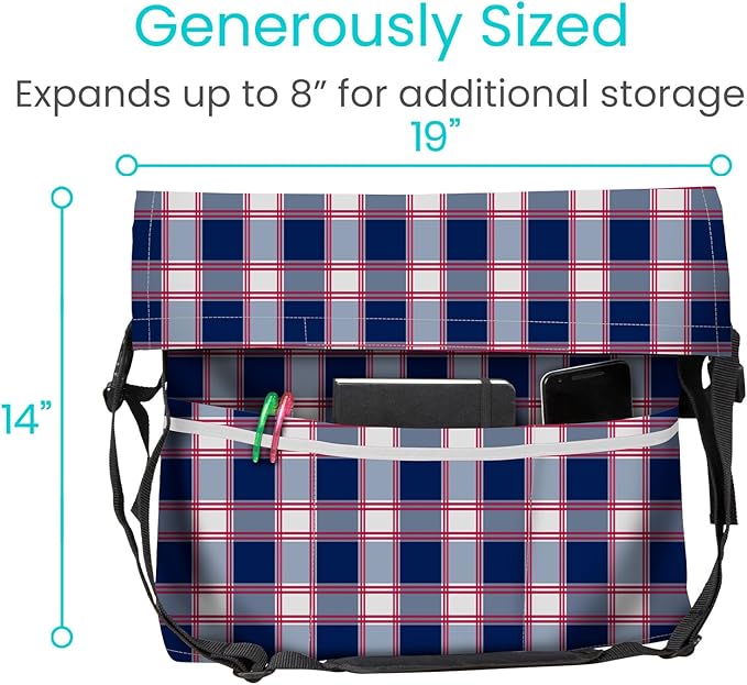 Vive XL Wheelchair Bag - Waterproof, Scratch-Resistant, Double-Stitched, Machine Washable Accessory for Adults, Seniors, 15 Colors - Storage Walker Backpack to Hang on Back of Wheel Chair