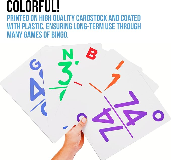 Regal Bingo Jumbo Bingo Calling Cards Deck Reusable - Bingo Games for Family - 75 Playing Cards (B1 - O75)