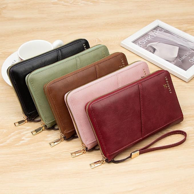 Family Passport Holder for Travel Women and Men RFID Passport Holder with Zipper Passport Case Passport cover Passport Wallet Travel Essentials and Accessories(1-2, Dark Brown)