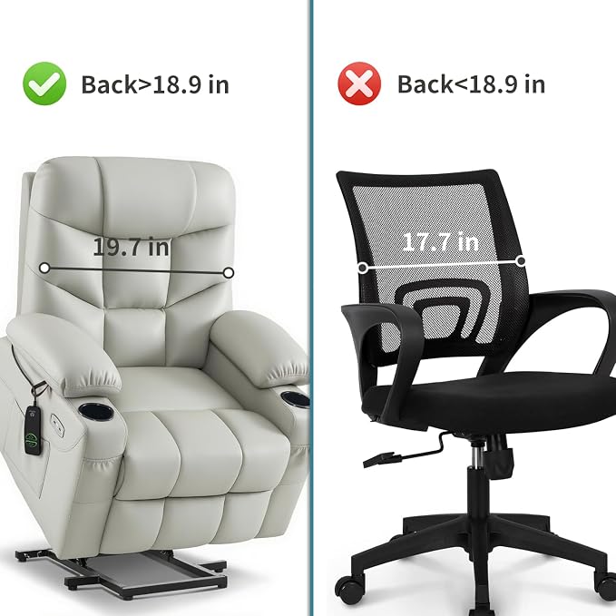 Lumbar Support Pillow for Recliner - Backrest for relieving lower back pain | Couch Cushion with Gel Memory Foam & High-density Foam, for Sofa, Accent Chair & Armchair, adjustable straps & washable cover