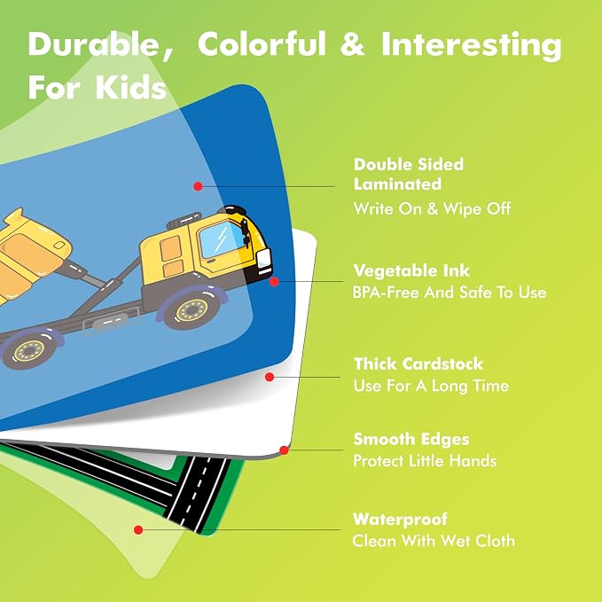 Hebayy Vehicle Matching Game, 72 PCS Traffic Memory Matching Cards for Toddlers 36 Pairs Transportation Memory Cards Educational Toys for Preschool Boys & Girls 4 5 6 Years Old