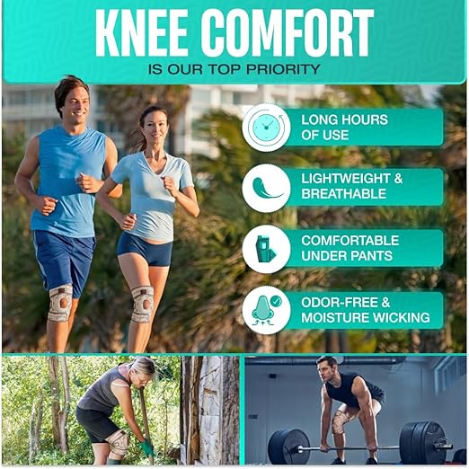 Modvel ELITE Knee Brace for Men & Women – Patella Gel Pads & Side Stabilizers for ACL, Meniscus Tear, Arthritis & Injury Recovery – Maximum Support for Running, Sports & Joint Pain Relief