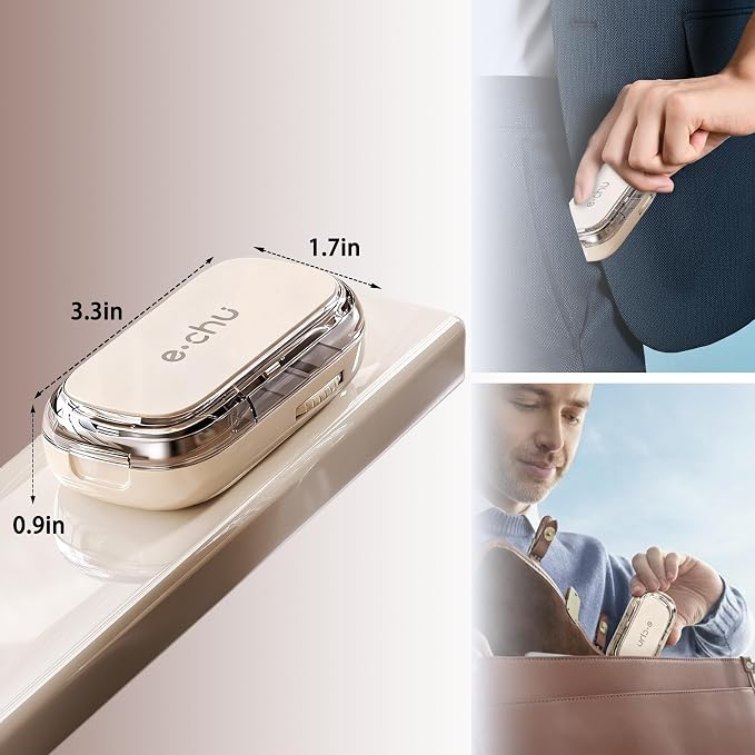 Pill Cutter Splitter for Small and Tiny Pills - Adjustable Pill Splitter with Centering Device for Cutting Multiple Pills, Precision Alignment, Easy to Use and Travel Sized (Opaline)