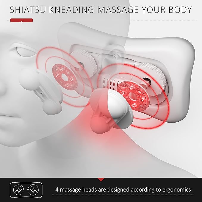 VIKTOR JURGEN Mothers Day Back Massager Kneading for Neck, Shoulder and Foot, Shiatsu Massage Pillow with Heat, Relaxation Gifts for Women/Men/Dad/Mom/Christmas/Fathers Day