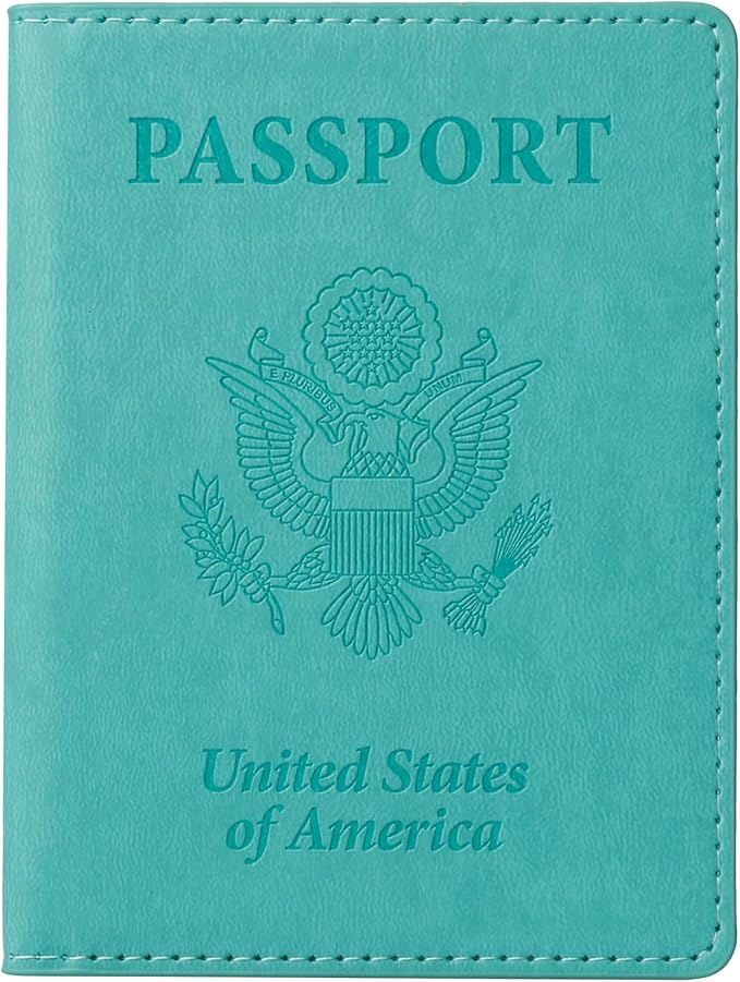 TIGARI Passport Holder for Travel Women Men, Valentines Day Gifts PU Leather Wallet Cover Case Sleeve, Waterproof Protected Document Organizer, Vacation Plane Cruise Travel Essentials