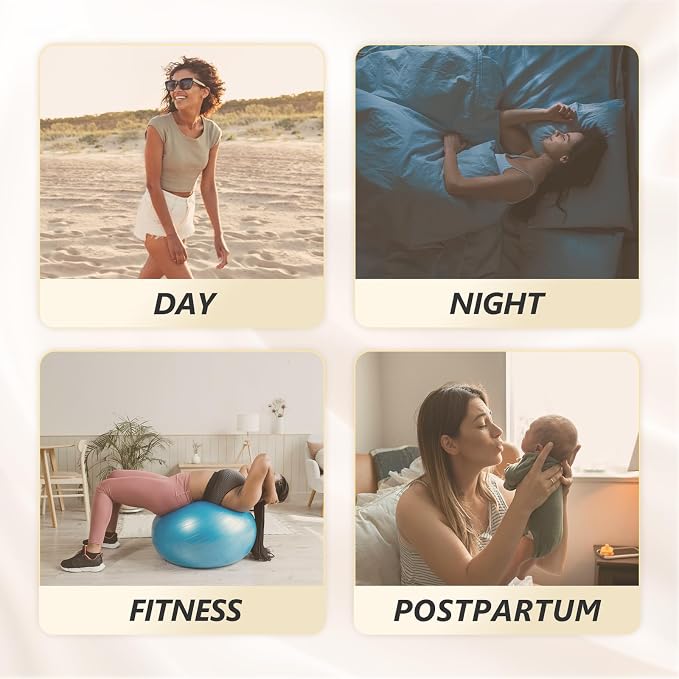 MOLLIS Disposable Period Underwear, Postpartum Panties, L/XL, Beige, 16Ct | Heavy Flow Period Underwear, Superior Absorbency, Leak Proof Design, Maternity Knickers, Soft Comfort Fit, Unscented
