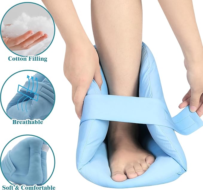 Heel Protectors for Pressure Sores, Cushioned Boots for Elderly, Diabetic, Bedridden Patients, Foot Injury Recovery, Pain Relief Heel Cushion Pillow Support for Bed Sores, Blisters 1PC