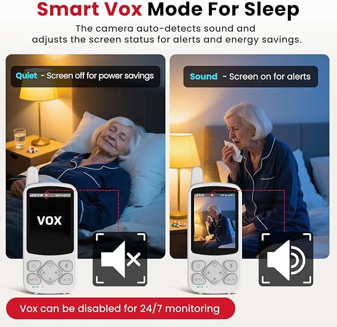 CallToU Elderly Monitor with Camera and Audio, 2-Way Talk Baby Monitors for Elderly No Wi-Fi Video Monitor for Elderly,Call Button for Elderly Home/Nursing Home Use | for Seniors, Dementia Patients
