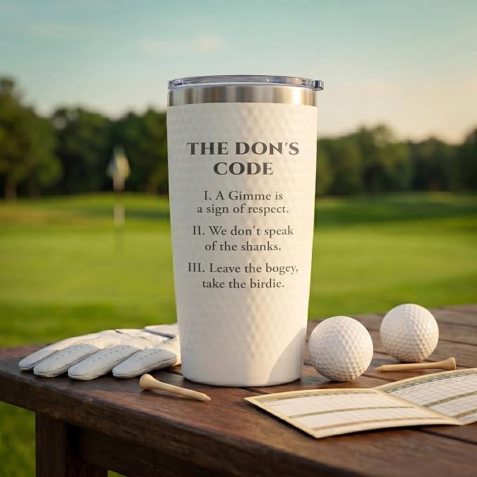 Golf Gifts for Men - Dad Golf Gifts, Cool Golfing Cup for Golfer, Funny Fathers Day Christmas Birthday Golf Gifts from Daughter Son Kids - The Golf Father, 20oz Insulated Dad Tumbler Mug Accessories