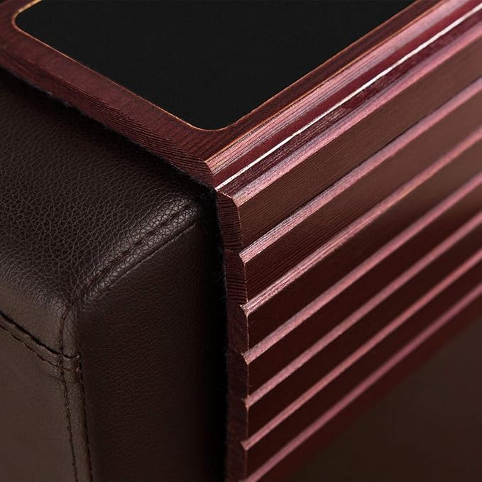 GEHE Couch Arm Tray Table, Flexible/Foldable Sofa Armrest Tray, Couch Armrest Table Cup Holder Great for Drinks Snacks Remote Control, Portable Side Table and Anti-Slip Bottom