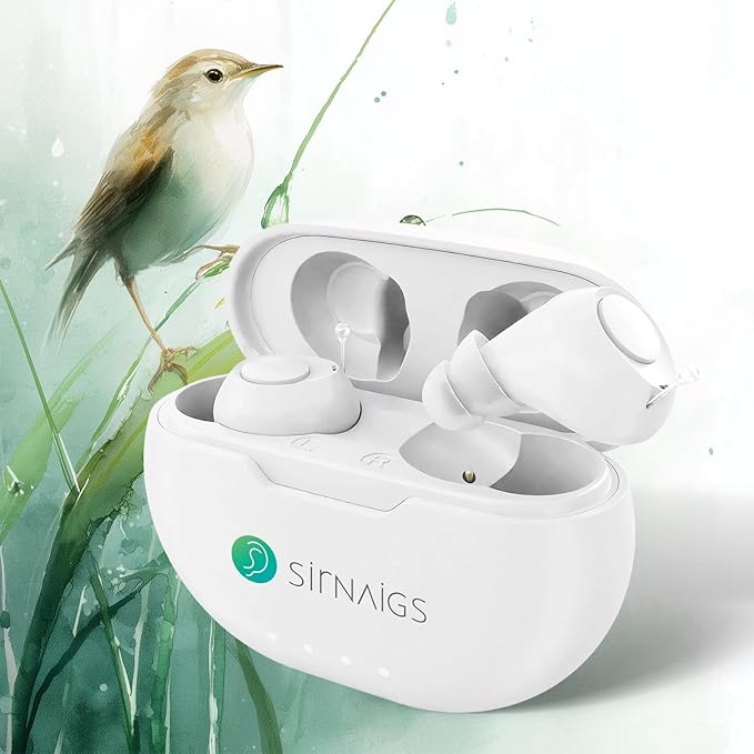 OTC Hearing Aids for Seniors Rechargeable - Portable Power for Days, Noise Reduction & Comfort Fit with Magnetic Case for Clear Conversations