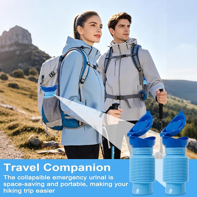 Pee Bottles for Men,Portable Urinal for Men,Collapsible Urine Bottle 750ML | Car Urinals for Men and Women,Emergency Urinal Bottle Shrinkable Pocket Toilet for Travel,Camping,Traffic Jam,Road Trips