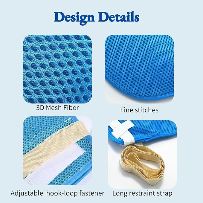 Dementia Restraint Gloves 2 Pack, Safety Control Anti Scratch Mitts Elderly Alzheimer's Safety Products Helpful to both Wearer and Caregivers (Regular)