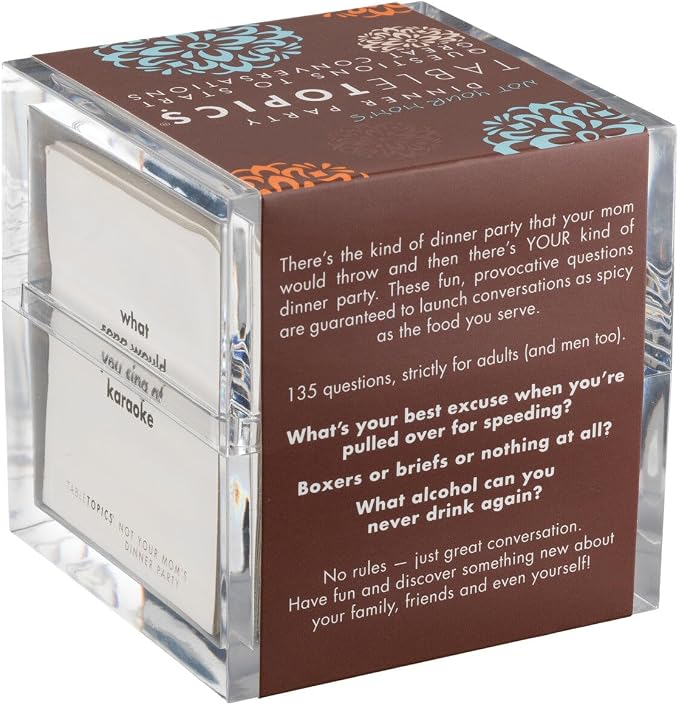 TableTopics Not Your Mom’s Dinner Party Conversation Cards for Adults to Get to Know Each Other on a New Level, 135 Eye-Opening Questions for Friends at Parties, Unique Host Gift