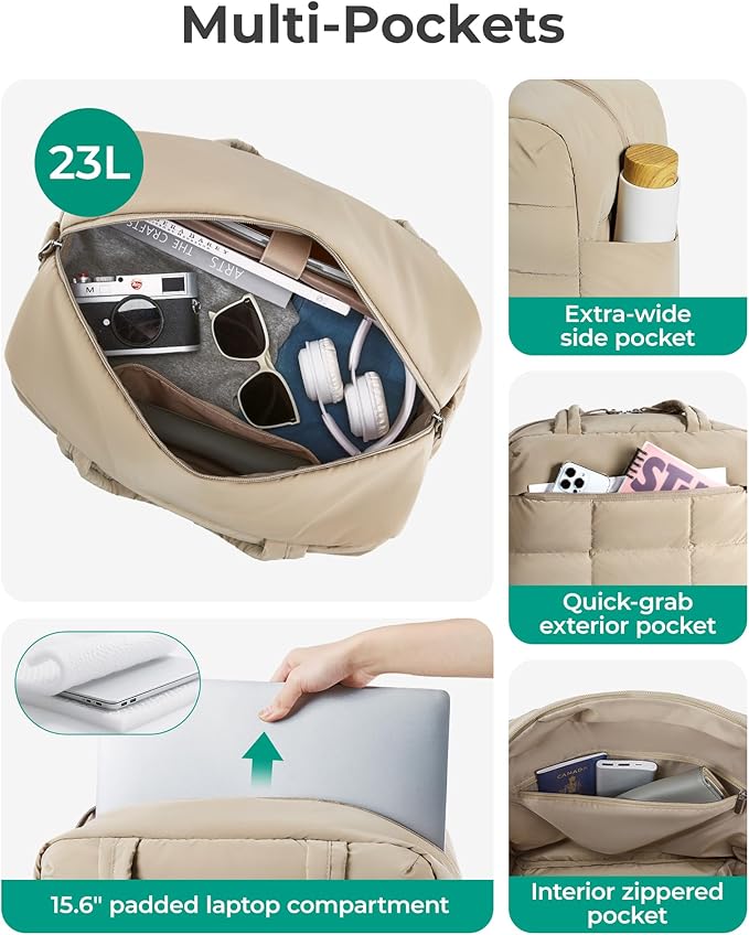 BAGSMART Gym Bag for Women, Carry on Travel Duffel Bag, Water-resistant Weekender with Shoe Compartment for Gym Travel Work, Chocolate, Medium