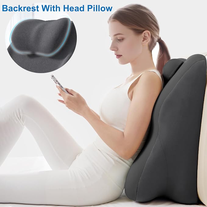 27 Degree Couples Pillow, Wedge Pillow for Acid Reflux Relief,Bed Wedge Pillow for Sleeping,Leg Elevation Pillows for After Surgery,Under Knee Pillow for Sleeping On Back