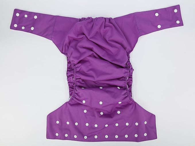 Teen Adult Cloth Diaper Nappy Reusable Washable for Disability Incontinence for Women Girls (Purple)