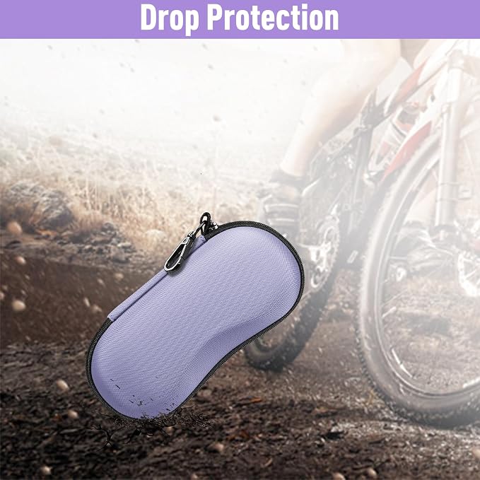 FINTIE Sunglasses Case, Hard EVA Shell Shockproof Sport Glasses Case with Metal Carabiner Travel Zipper Eyeglasses Holder