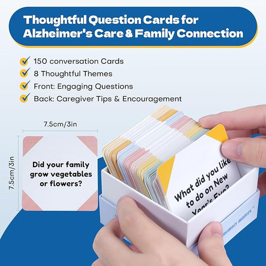 Conversation Cards for Dementia – Dementia Activities for Seniors with Alzheimer’s | Memory & Reminiscence Cards for Families and Caregivers