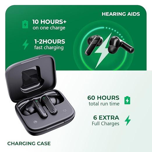 Bluetooth Hearing Aids for Seniors,Rechargeable Touch Control LED Screen | AI Smart Noise Reduction Hearing Assistance Device With Directional Sound Pickup,3 Modes,16 Volume, 80H Battery Life