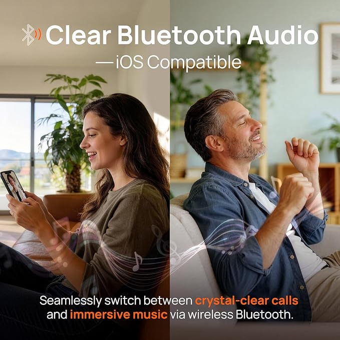 Yeasound RIC700 Plus Hearing Aids, AI Powered Noise Reduction and Clearer Speech, Hearing Aids with Bluetooth Streaming for iOS, Up to 8000Hz Clear Audio, Easy App Control, Discreet & Comfort, IPX8