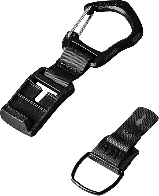 ALPAKA HUB Carabiner Quick Release Keychain with Magnetic Belt Clip | EDC Carabiner for Keys, Tactical Gear & Backpack Accessories,Attach to ALPAKA Sling Bag, Belt Loops