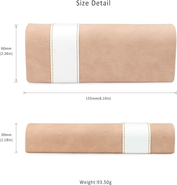 LifeArt Eyeglass Case Hard Shell, Portable Sunglass Case, Fashionable PU Leather Eyeglass Case, Lightweight