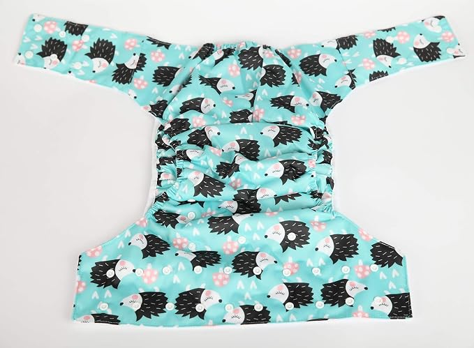 Teen Adult Cloth Diaper Nappy Reusable Washable for Disability (Hedgehog)