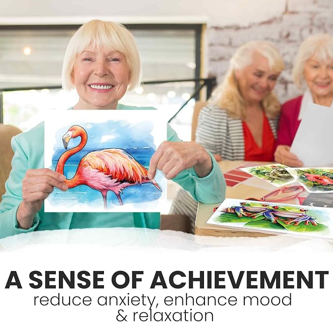 QUOKKA Reusable Water Painting Dementia Activities for Seniors – Alzheimer’s Products for Elderly – Water Doodle Set Tropics Wildlife – Activity Kits for Dementia Patients – Crafts Gift for Seniors