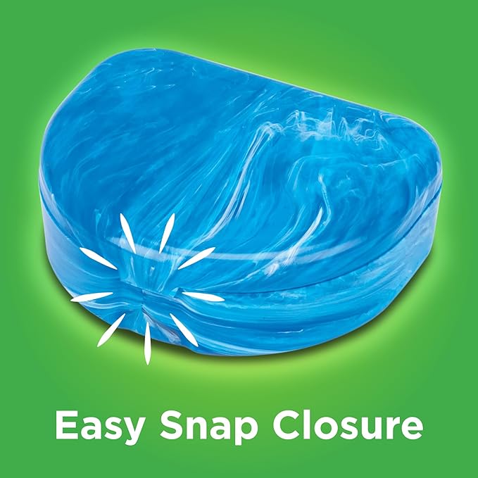 Practicon Marble Retainer Cases, Orthodontic Aligner Case, Mouth Guard Holder (3 Pack) (Blue)