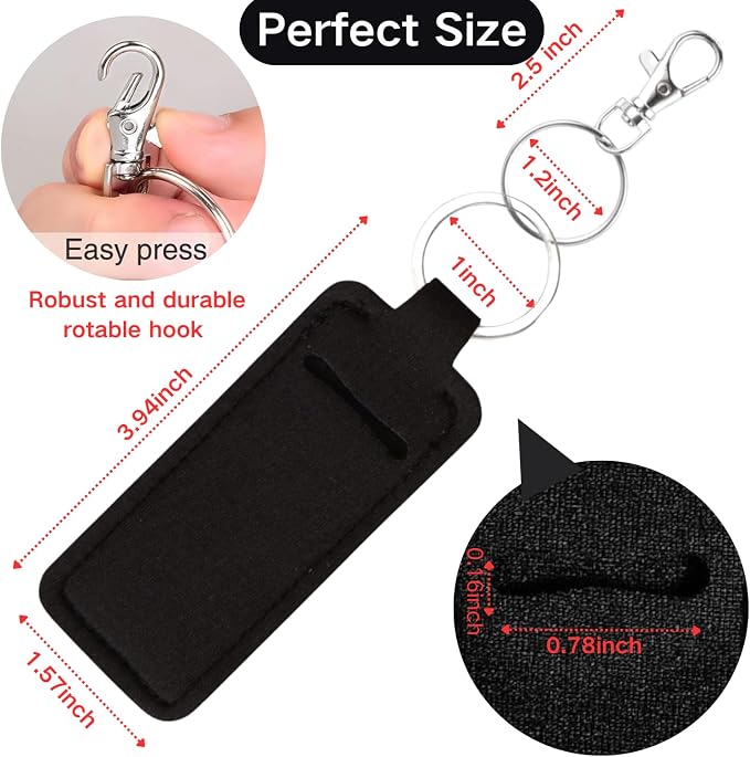 Chapstick Holder Key Chain Lipstick Holder Lip Balm Holder Keychain | Stocking Stuffers Gift, Compatible with Chapstick, Lip Balm and Lipstick, Bag Charm Accessories, Gifts for Women Friend