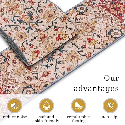 8”x 30” Carpet Stair, Anti-Slip Carpet Treads for Wooden Steps, Self-Adhesive Decorative Stair Runners, Slip-Resistant Treads for Indoor Wooden Staircases (15, Red, 8X30 inch)