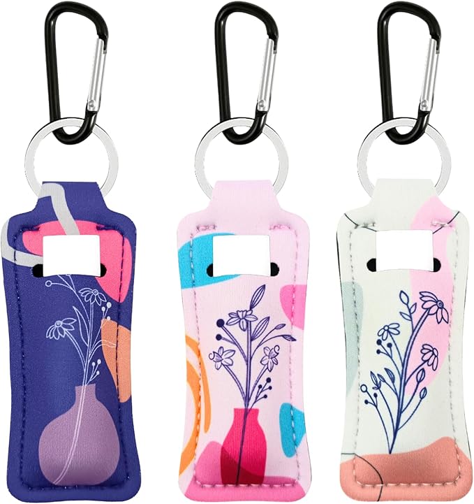 Chapstick Holder Key Chain Lipstick Holder Lip Balm Holder Keychain | Stocking Stuffers Gift, Compatible with Chapstick, Lip Balm and Lipstick, Bag Charm Accessories, Gifts for Women Friend