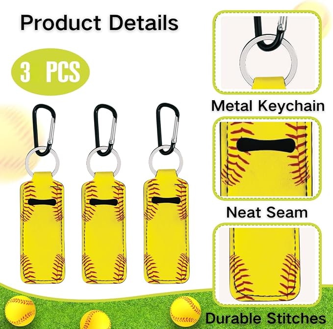 Chapstick Holder Key Chain Lipstick Holder Lip Balm Holder Keychain | Stocking Stuffers Gift, Compatible with Chapstick, Lip Balm and Lipstick, Bag Charm Accessories, Gifts for Women Friend