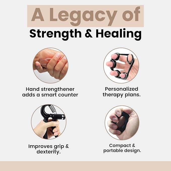 Hand Therapy Kit for Stroke and Aneurysm Recovery, OT/PT Rehab Tools for Dexterity, Fine Motor Skills and Hand Coordination, Home Therapy Set for Survivors and Caregivers, by JoAnn’s Journey