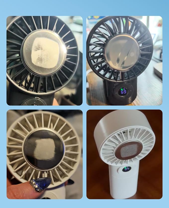Portable Handheld Fan with Semiconductor Ice Cooling, 5 Seconds Cool Down | 4000mAh Handheld Fan/Table Fan/Neck fan 3 In 1, Rechargeable 10500 RPM Turbo cooling fan for Outdoor,Office,Camping,Travel