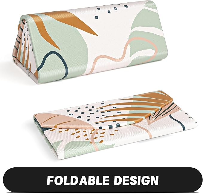 Sunglasses Case, Foldable Glasses Case, Magnetic PU Leather Hard Shell Folding Eyeglass Holder Box, Collapsible Unisex
