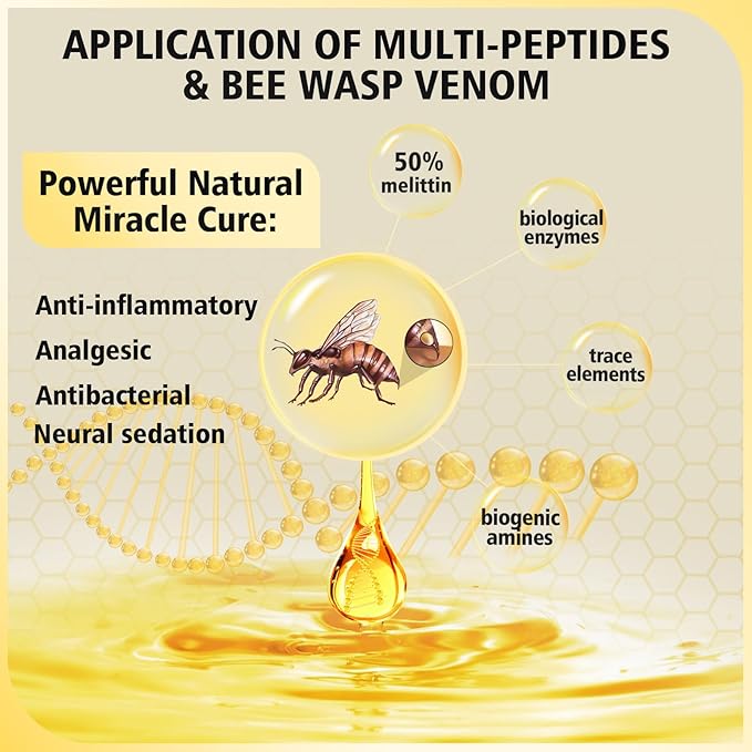 3PCS Bee Wasp Venom Multi-Peptides Toothpaste for Bleeding Gums,Gingivitis Treatment Repair,Sensitive Teeth,Mouth Sores,Plaque-12 Hours Breath Fresheners- 3.7 OZ(3 Pack)