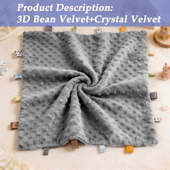 Fidget Blanket for Adults with Dementia, Sensory Mat for Alzheimers Patients, Dementia Activites for Senior (Gray)