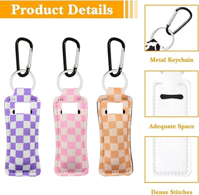 Chapstick Holder Key Chain Lipstick Holder Lip Balm Holder Keychain | Stocking Stuffers Gift, Compatible with Chapstick, Lip Balm and Lipstick, Bag Charm Accessories, Gifts for Women Friend