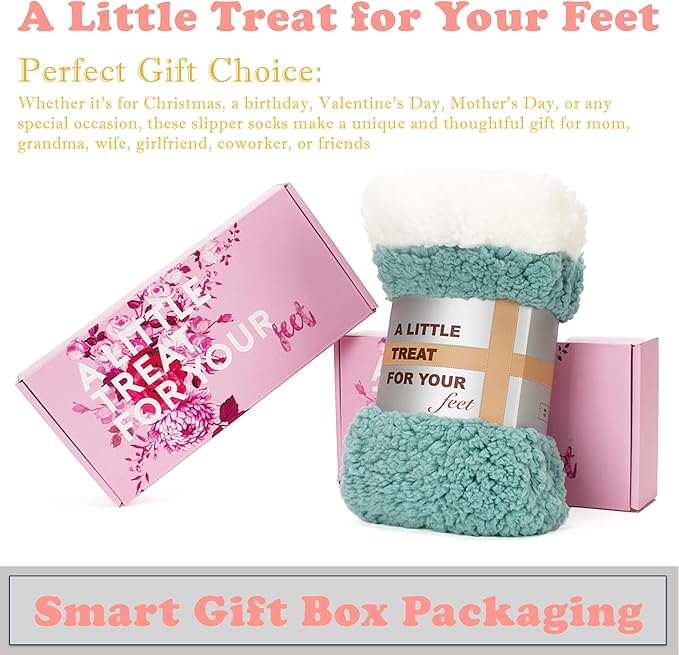cosyone1997 Women's Fuzzy Slipper Socks with Non-slip Grippers, Cozy & Unique Gifts