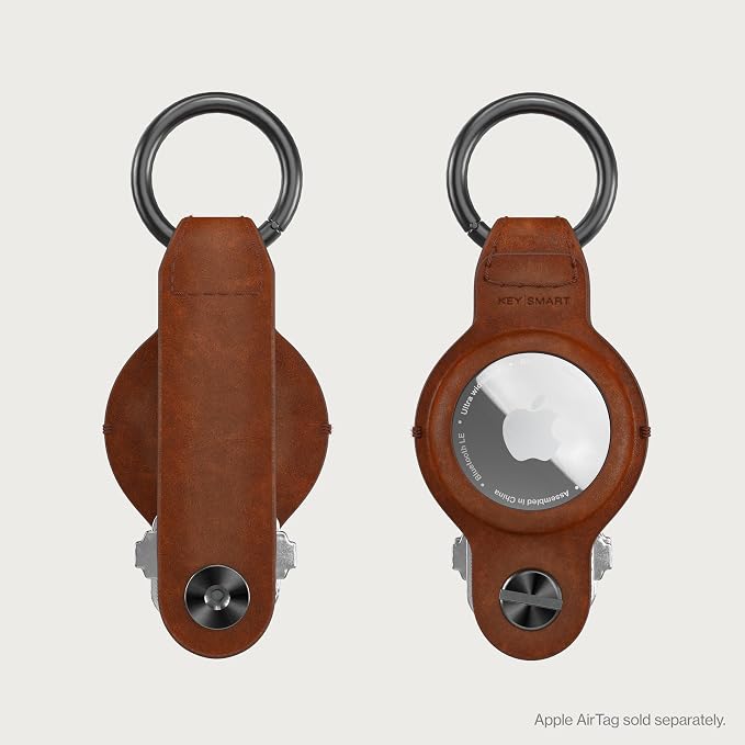 KeySmart Air - Premium Keychain Key Holder Compatible with Apple AirTag, 5 Key Organizer Keychain, Air Tags Not Included