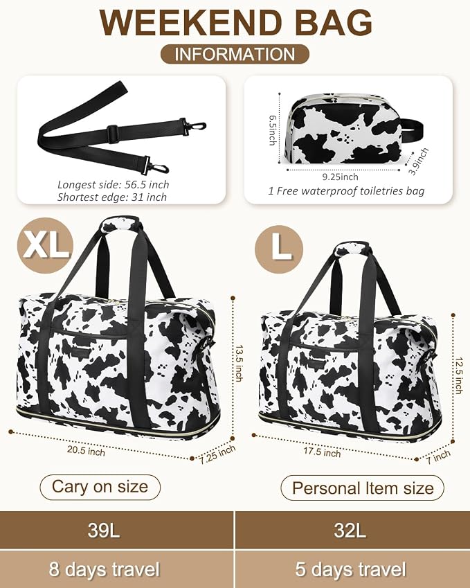 Expandable Travel Duffle Bags Weekender Overnight Bags for Women Men Hospital Bag for Women Labor Delivery with Toiletry Bag Waterproof