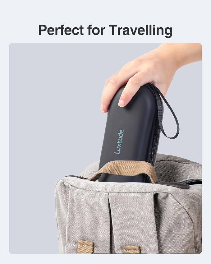Luxtude Double Glasses Case Hard Shell, Double Eyeglass Case Dual Sunglasses Cases, Travel Sunglasses Organizer for Women Men