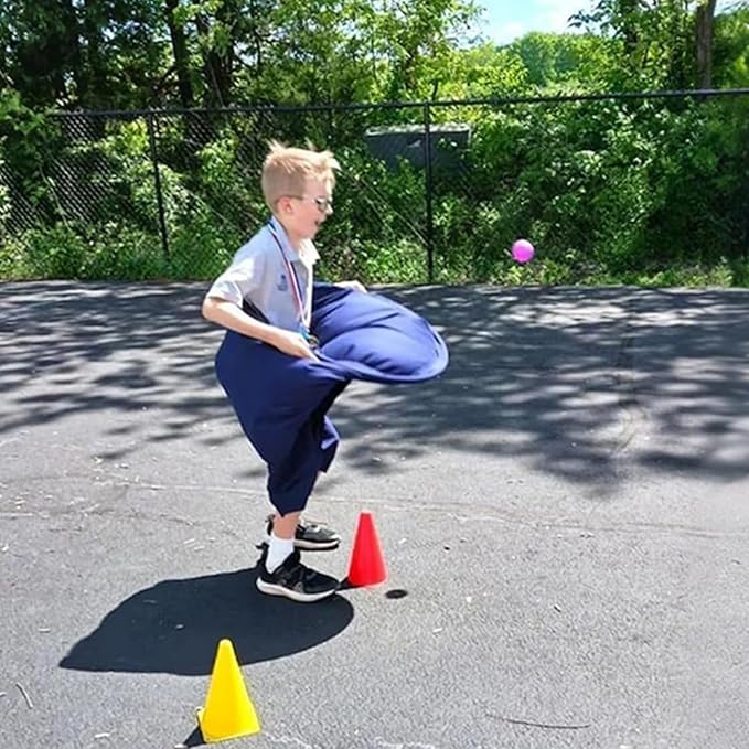 Granny Pants Yard Game Set with Bouncy Balls | Giant Outdoor Tossing Game for Adults & Family Parties | Team Relay Lawn Fun (2 Pants + 12 Balls)
