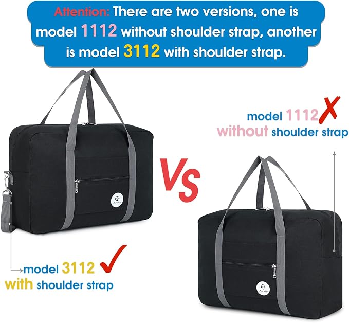 For Spirit Airlines Personal Item Bag Foldable Travel Duffel Bag Tote Carry on Luggage Duffle Overnight for Women and Men