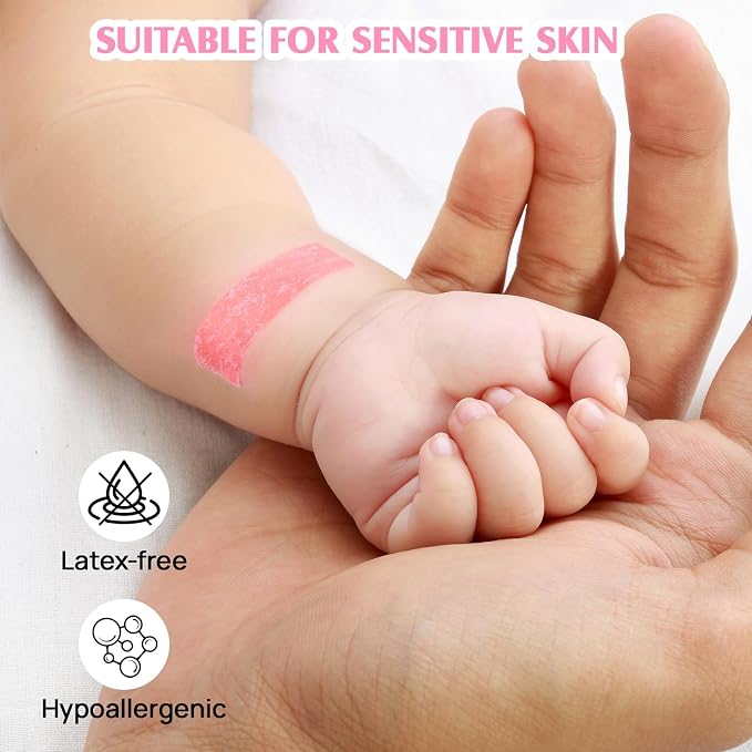 Silicone Medical Tape -1 in × 5 yds (3 Roll) Waterproof Tape for Sensitive Skin Wound Care, Latex-Free, Painless Removal, Reusable for Gauze Pads and First Aid