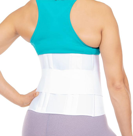BraceAbility Lower Back Pain Brace - Wraparound Lumbar Support Belt for Herniated or Bulging Discs Treatment, Pinched Nerve Relief, Degenerative Disc Disease and Hip Strains for Men and Women (S)